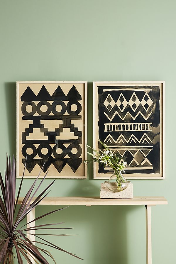 Slide View: 4: Antiqued Pattern Wall Art