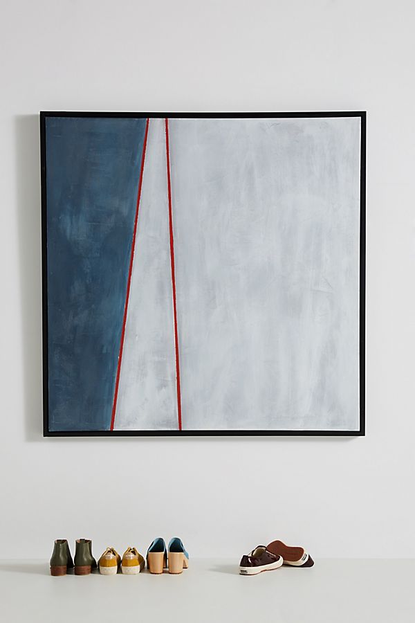 Slide View: 1: Blue White Red Wall Art