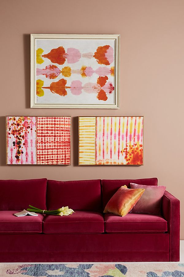 Slide View: 2: Shibori Sunset Wall Art
