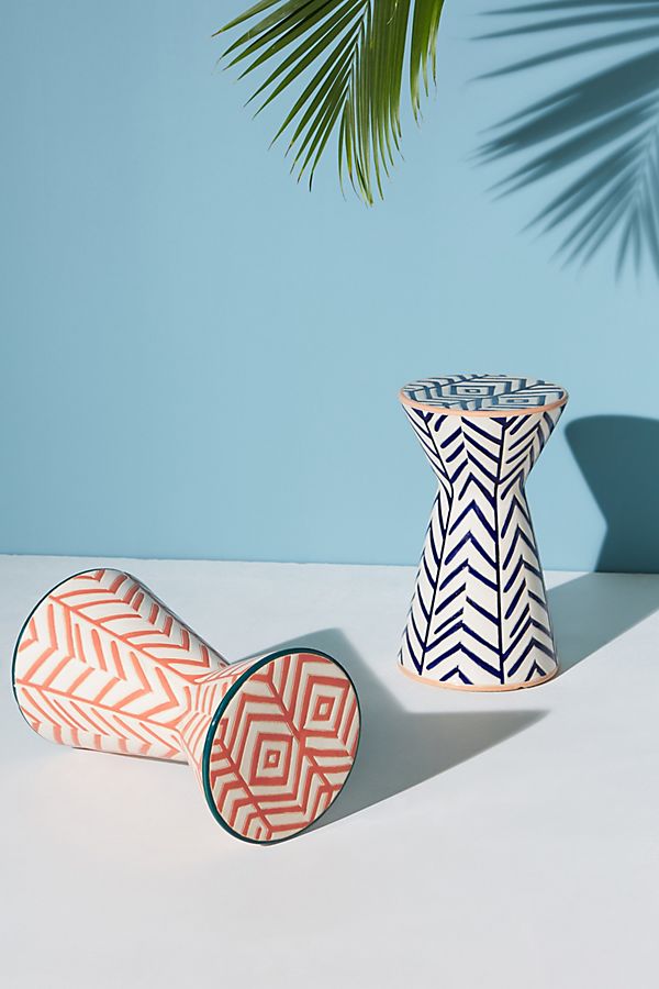 Slide View: 3: Twill Ceramic Indoor/Outdoor Side Table