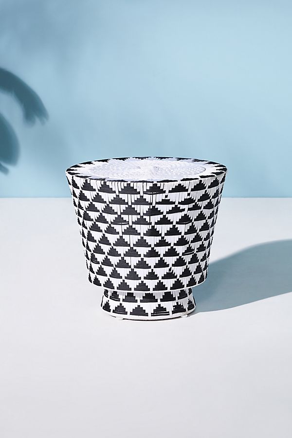 Slide View: 1: Woven Tahiti Indoor/Outdoor Side Table