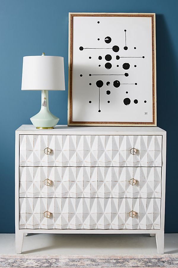 Slide View: 1: Espalier Three-Drawer Dresser