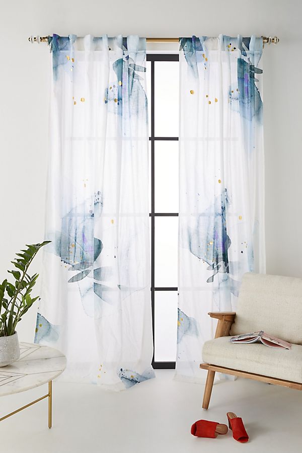 Slide View: 1: Watercolor Garden Curtain