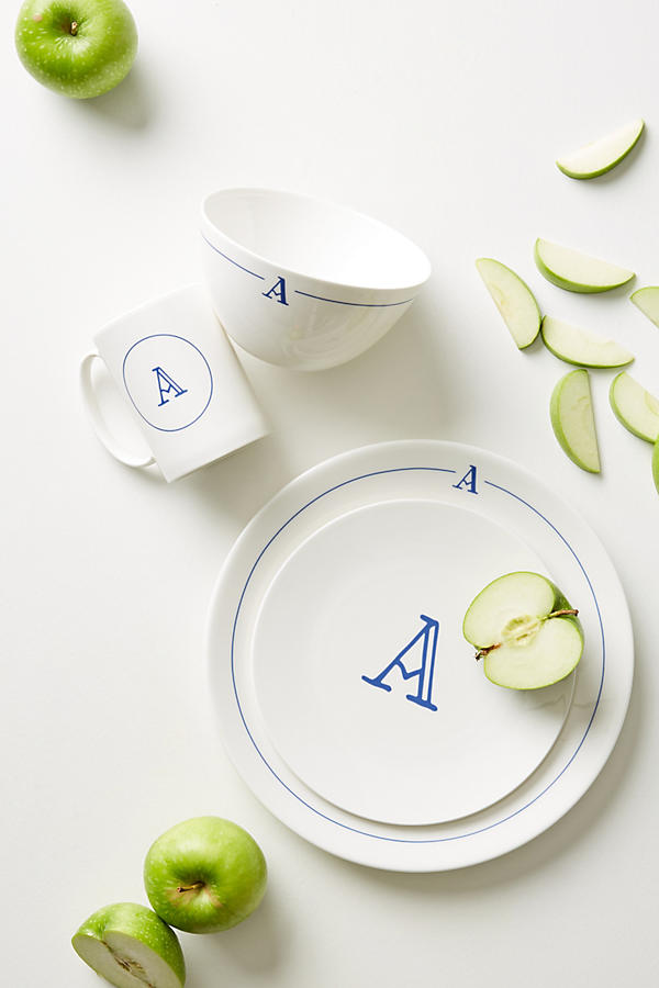 Slide View: 2: Modern Monogram Dinner Plate