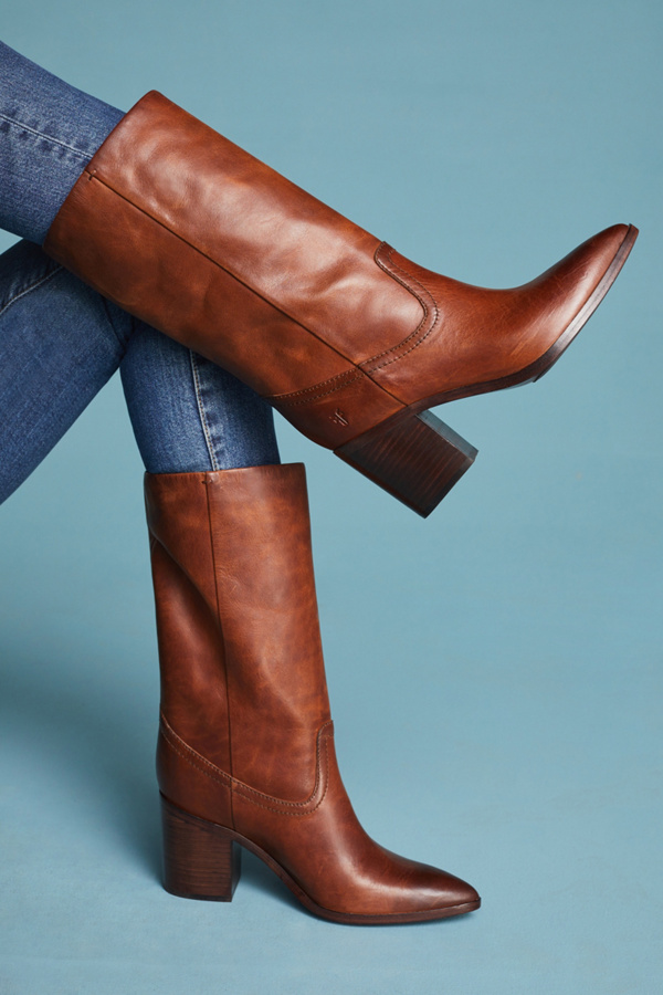 frye flynn leather bootie