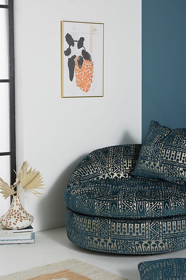 Slide View: 1: Rosa Print Barwick Swivel Chair