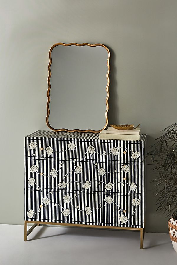 Slide View: 1: Ada Inlay Three-Drawer Dresser
