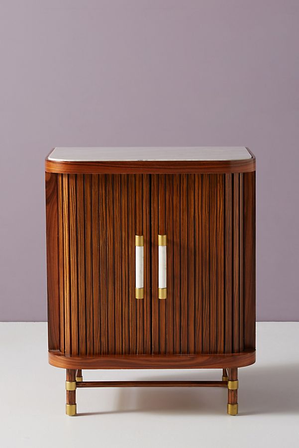 Slide View: 1: Deluxe Tamboured Nightstand