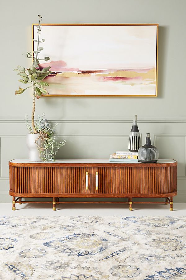 Slide View: 1: Deluxe Tamboured Media Cabinet