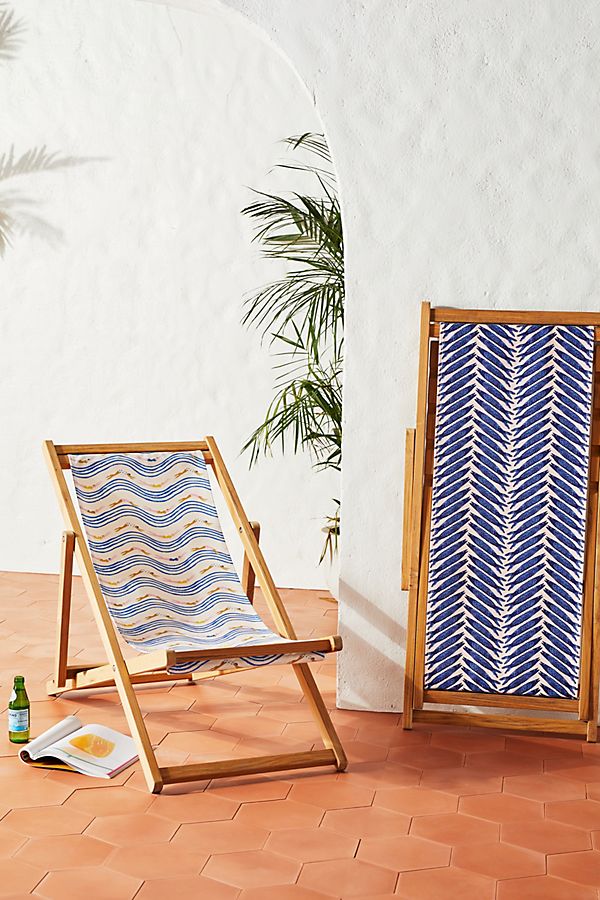 Slide View: 2: Emily Isabella Swimmer Striped Beach Chair