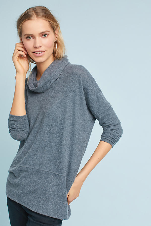 Slide View: 2: Brushed Cowl Neck Tunic