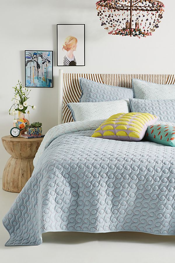 Slide View: 1: Embroidered Ainsley Quilt