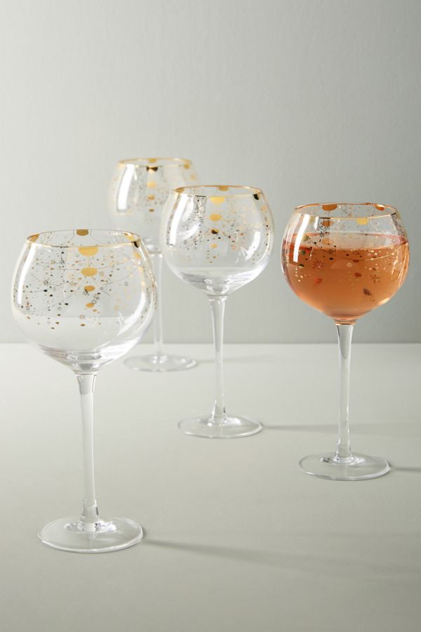 Slide View: 1: Celine Wine Glasses, Set of 4