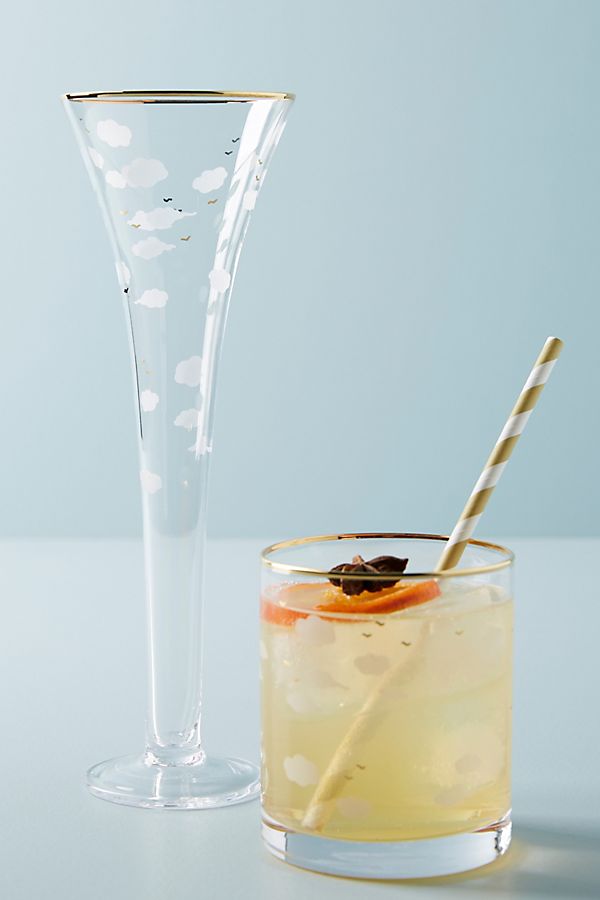 Slide View: 2: Cloudy Flutes, Set of 4