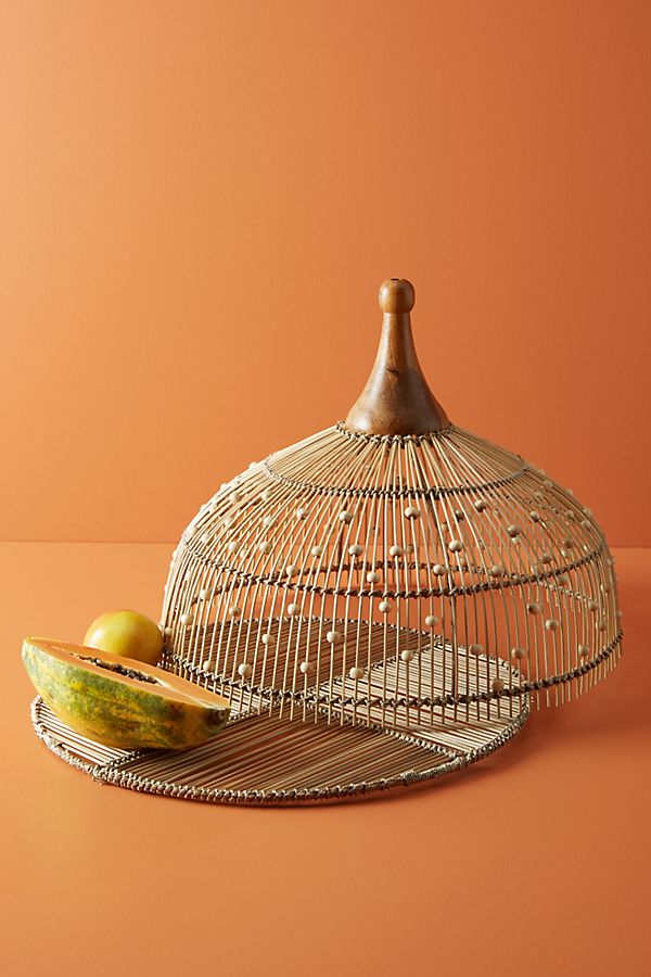 Slide View: 1: Annika Decorative Beaded Food Dome