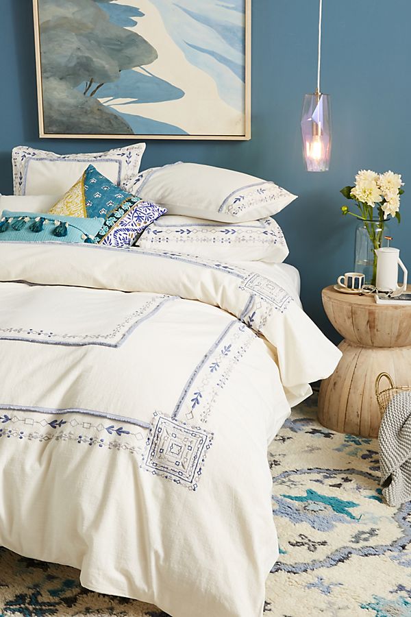 Slide View: 1: Embroidered Timaru Duvet Cover