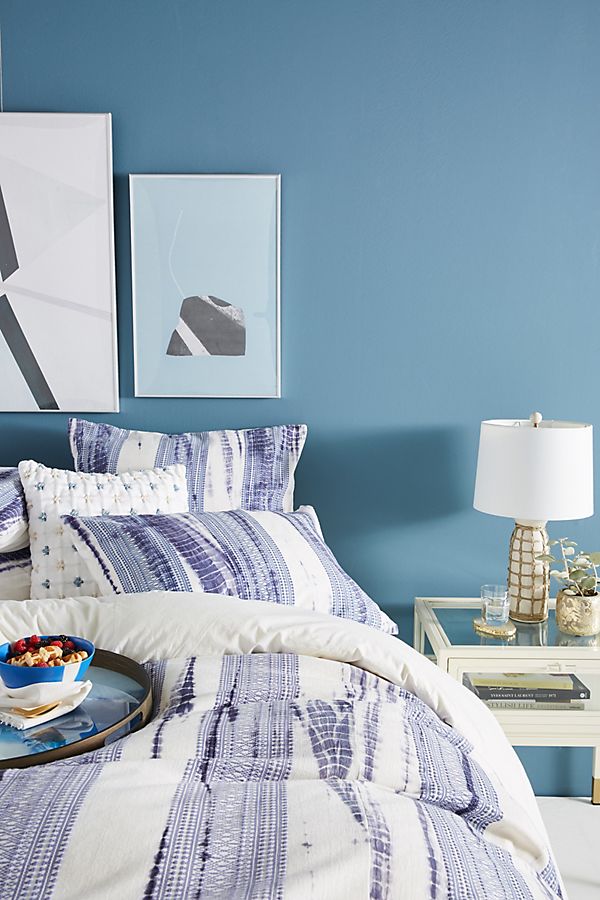 Slide View: 1: Dyed Indigo Duvet Cover