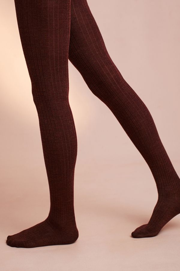 Ribbed Wool Tights Anthropologie 4812