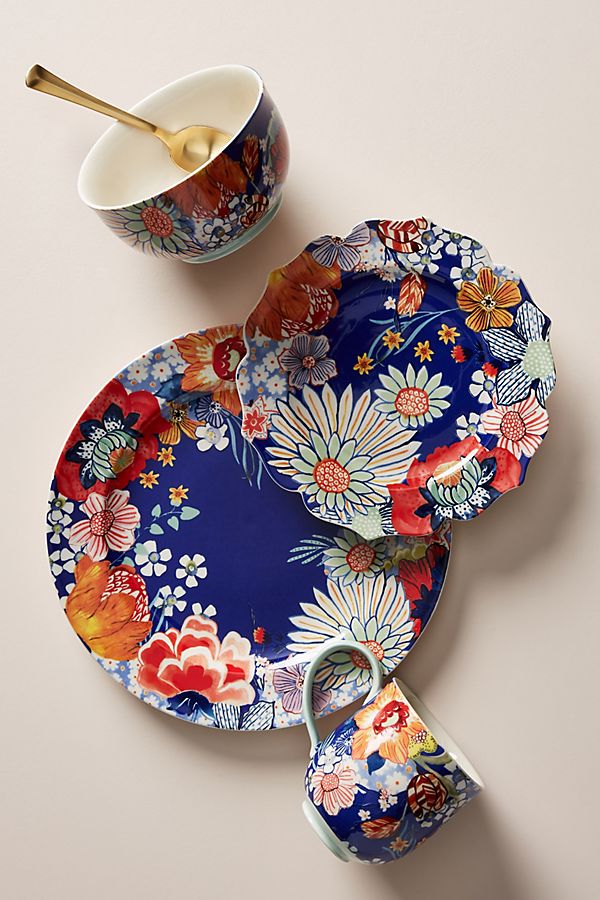 Slide View: 1: Francoise Dinner Plates, Set of 4