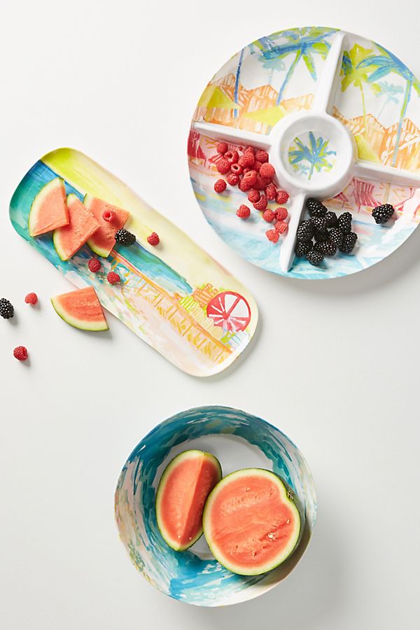 Slide View: 3: Sunscene Serving Bowl