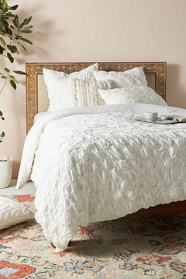 Slide View: 1: Ruched Hampshire Duvet Cover