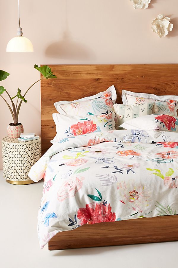 Slide View: 1: Alicia Galer Sketched Petalwork Duvet Cover