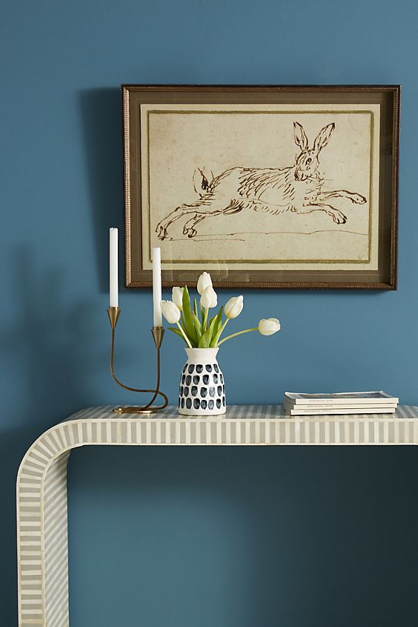 Slide View: 1: A Hare Running Wall Art