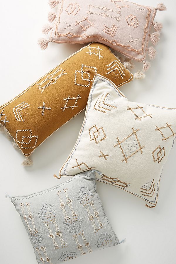 Slide View: 1: Joanna Gaines for Anthropologie Embroidered Sadie Pillow