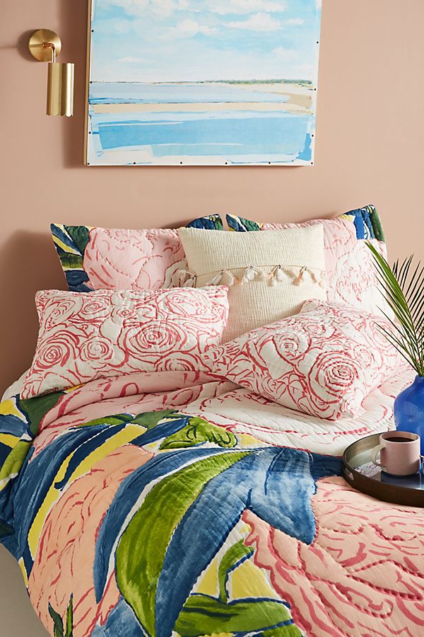 Slide View: 1: Paint + Petals Quilt