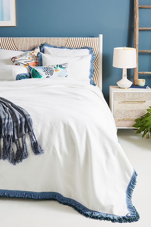 Slide View: 1: Layered Fringe Duvet Cover