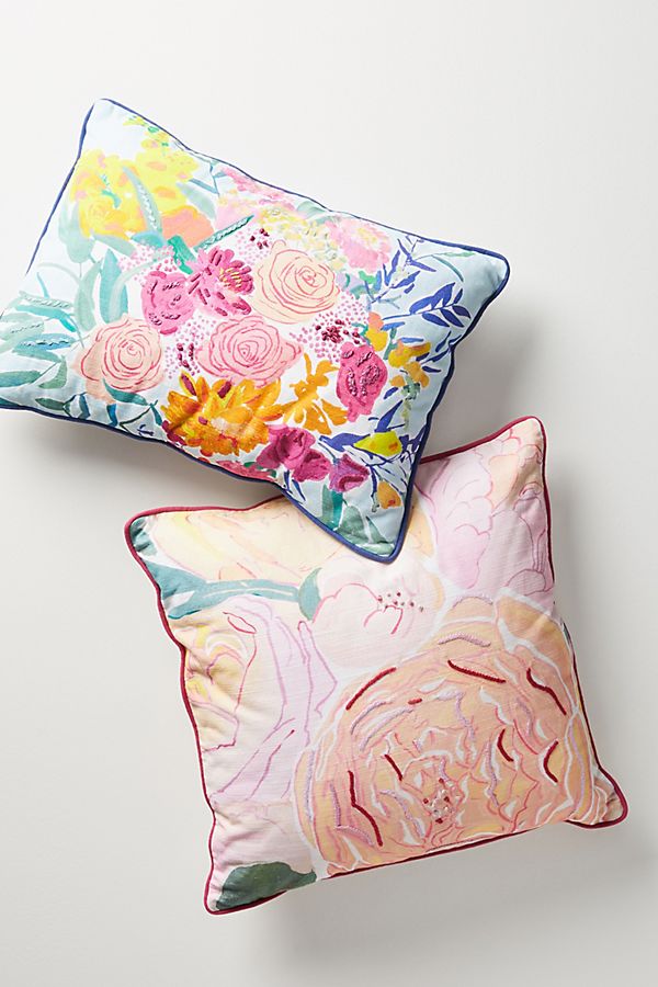 Slide View: 4: Paint + Petals Pillow