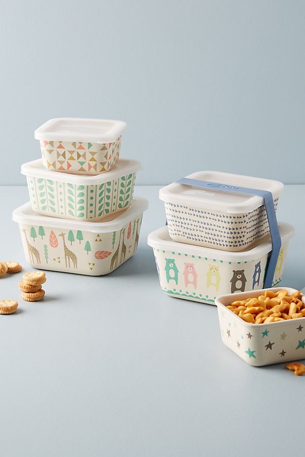 Slide View: 3: Bamboo Container Set