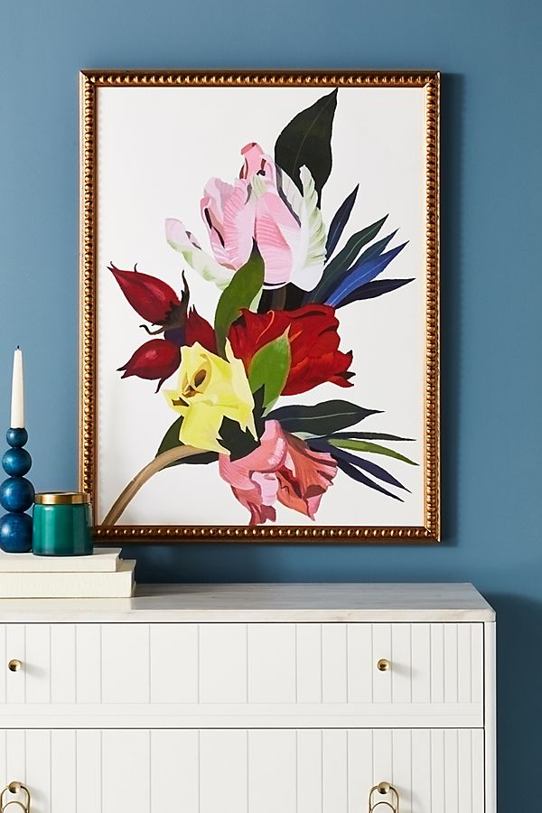 Slide View: 1: Roses Red Tulips Wall Art