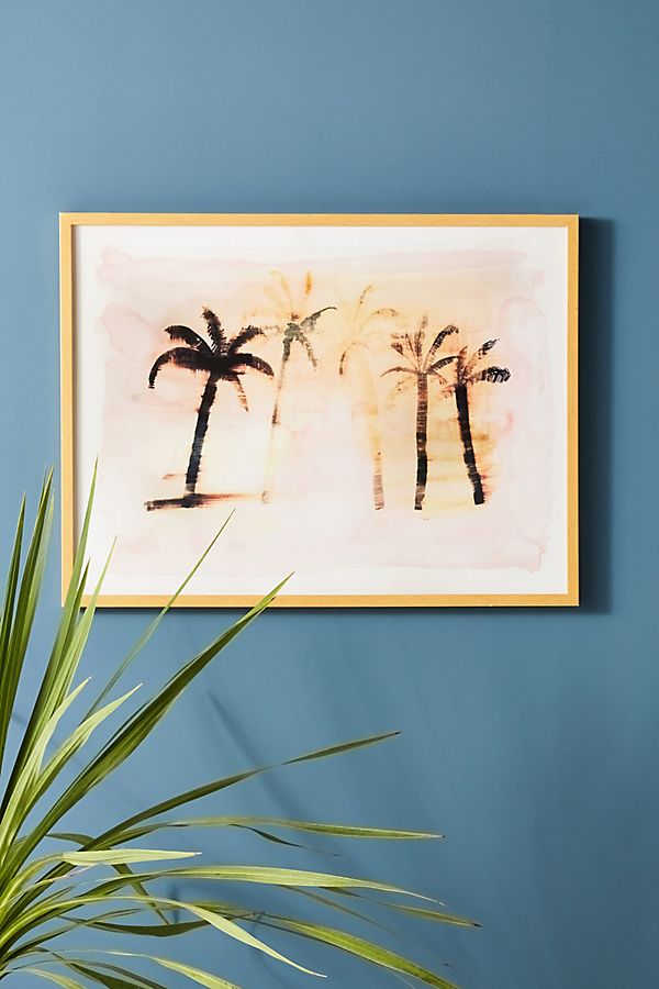 Slide View: 1: Faded Palm Wall Art