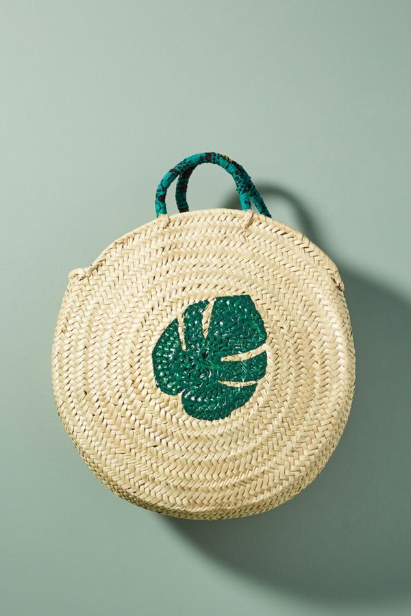Palm Leaf Circle Tote Bag