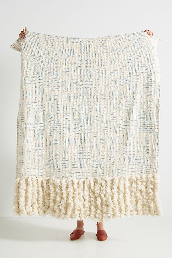 Slide View: 1: Tasseled Eden Throw Blanket