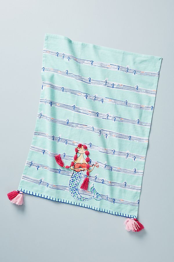 Slide View: 1: Mermaid Dish Towel