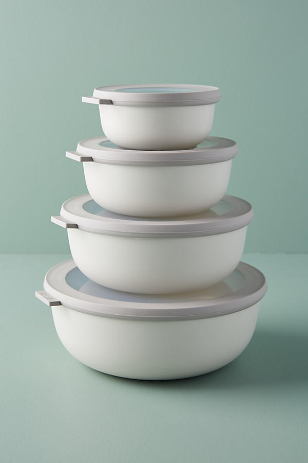 Slide View: 1: Rosti Mepal Cirqula Shallow Storage Bowl Set