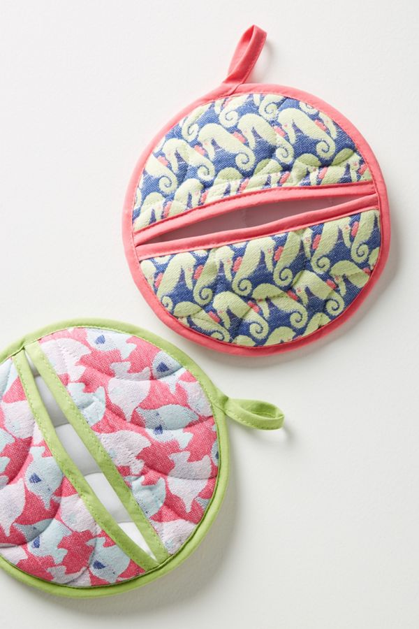 Slide View: 1: Sonrisa Potholders, Set of 2