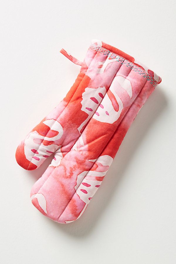 Slide View: 1: Painted Garden Oven Mitt