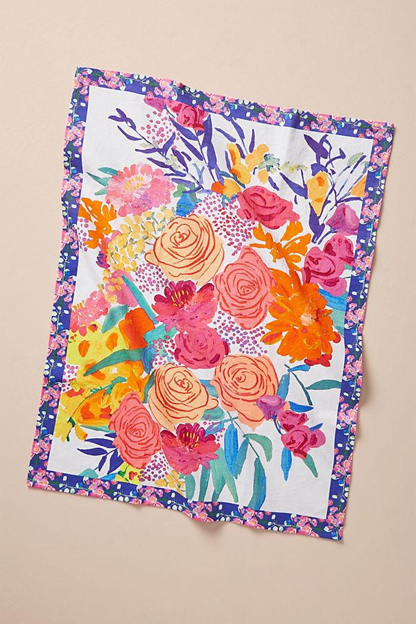 Slide View: 1: Paint + Petals Dish Towel