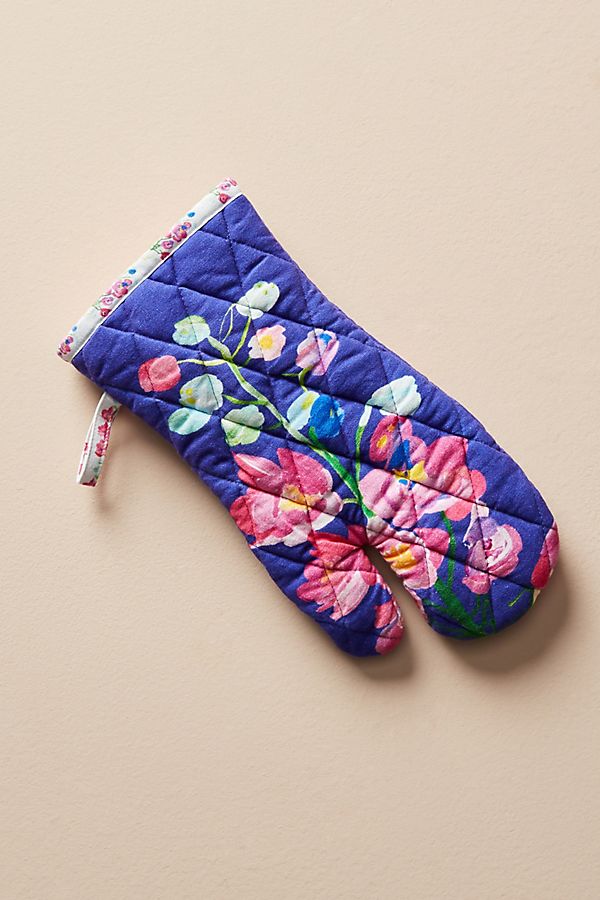 Slide View: 1: Paint + Petals Oven Mitt
