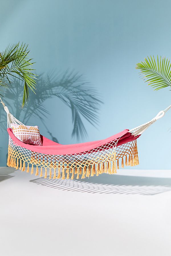 Slide View: 1: Canyon Fringe Outdoor Hammock