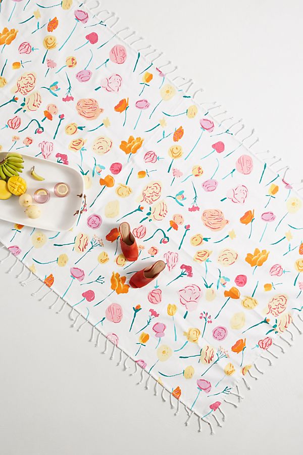 Slide View: 1: Paint + Petals Picnic Blanket