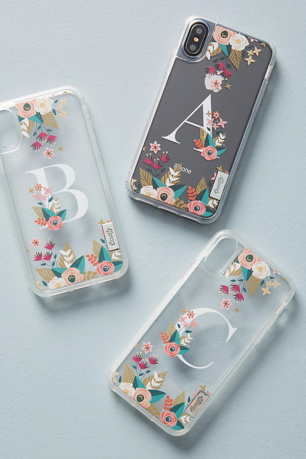 Slide View: 1: Casetify Floral Monogram iPhone Case