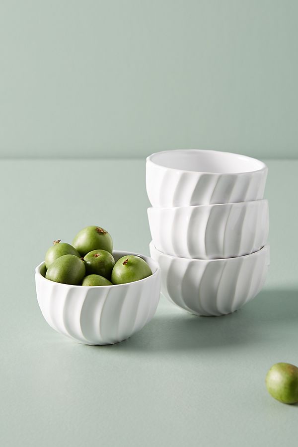Slide View: 1: Swirled Nut Bowl Set