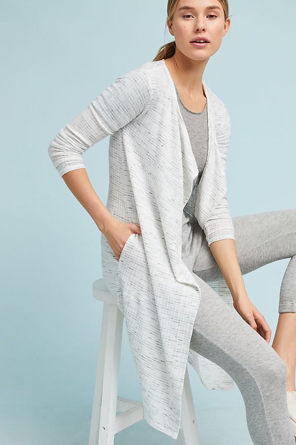 Slide View: 1: Space-Dyed Maxi Cardigan