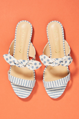 Vicenza Striped + Dotted Slide Sandals | Anthropologie