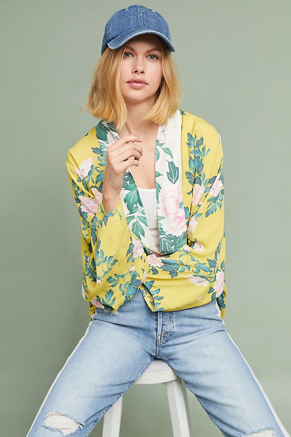 Slide View: 1: Elma Floral Kimono