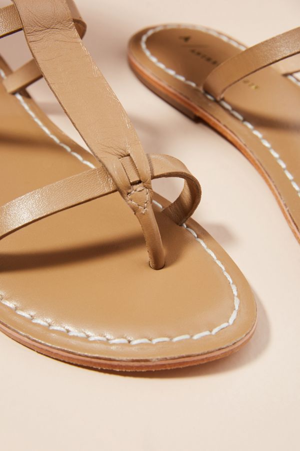 Anthropologie Beaded Ankle Strap Sandals Anthropologie